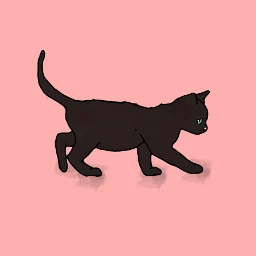 wdpblackcat black blackcat kitten pink freetoedit