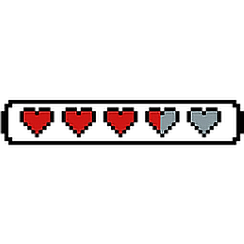 lifebar hearts red gamer game freetoedit sticker by @rutymo