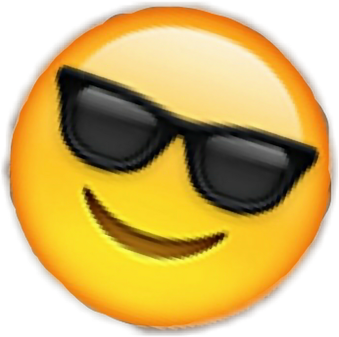 emoji cool glasses smile freetoedit sticker by @okkurrrrrtt