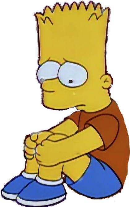 Bart Simpson Sad Freetoedit Bart Sticker By Theangynaight
