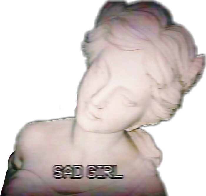 Sad Sadgirl Tumblr Marmol Estatua Sticker By Theangynaight 7809
