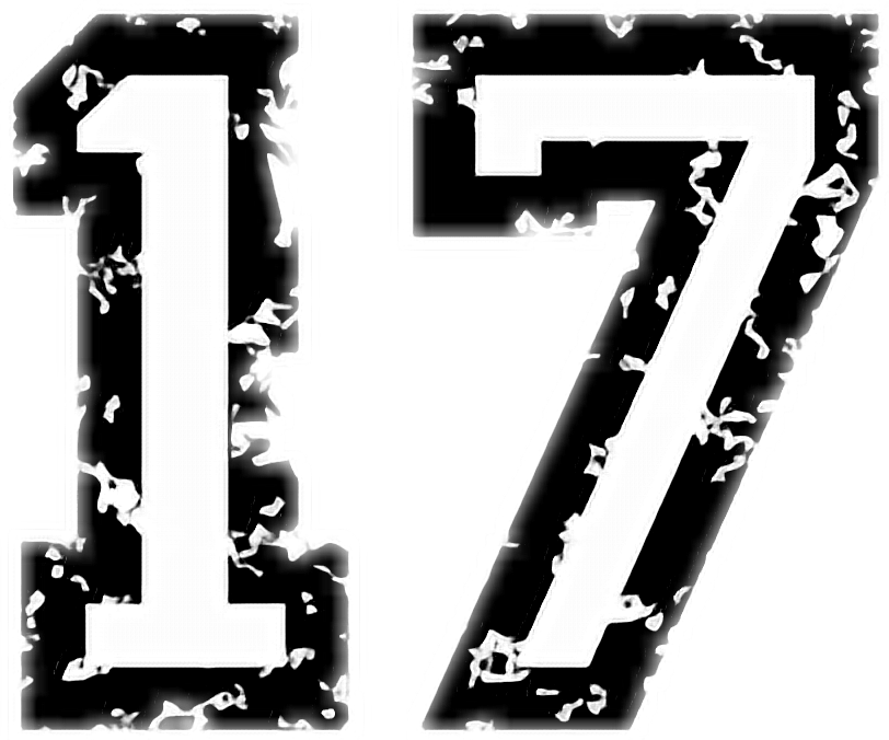blackandwhite-numbers-17-number17-sticker-by-valeantwoord9
