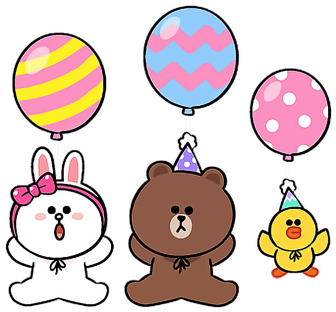  line  cony  brown sally birthday party balloon colorful 