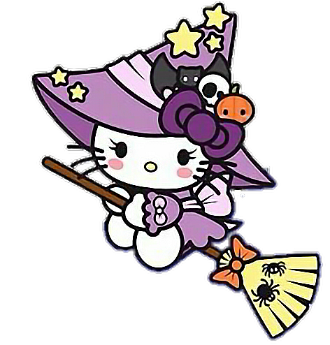 hellokitty halloween cute sanrio colorful star witch...